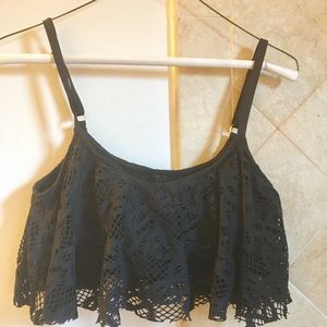 Kenneth Cole Reaction Black Swim Top- Size Large
